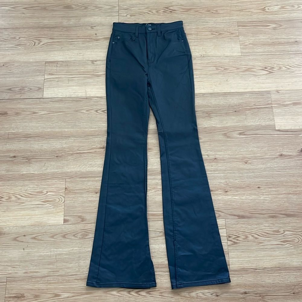 Stradivarius Black Wide Leg High Rise Jeans Sz 4